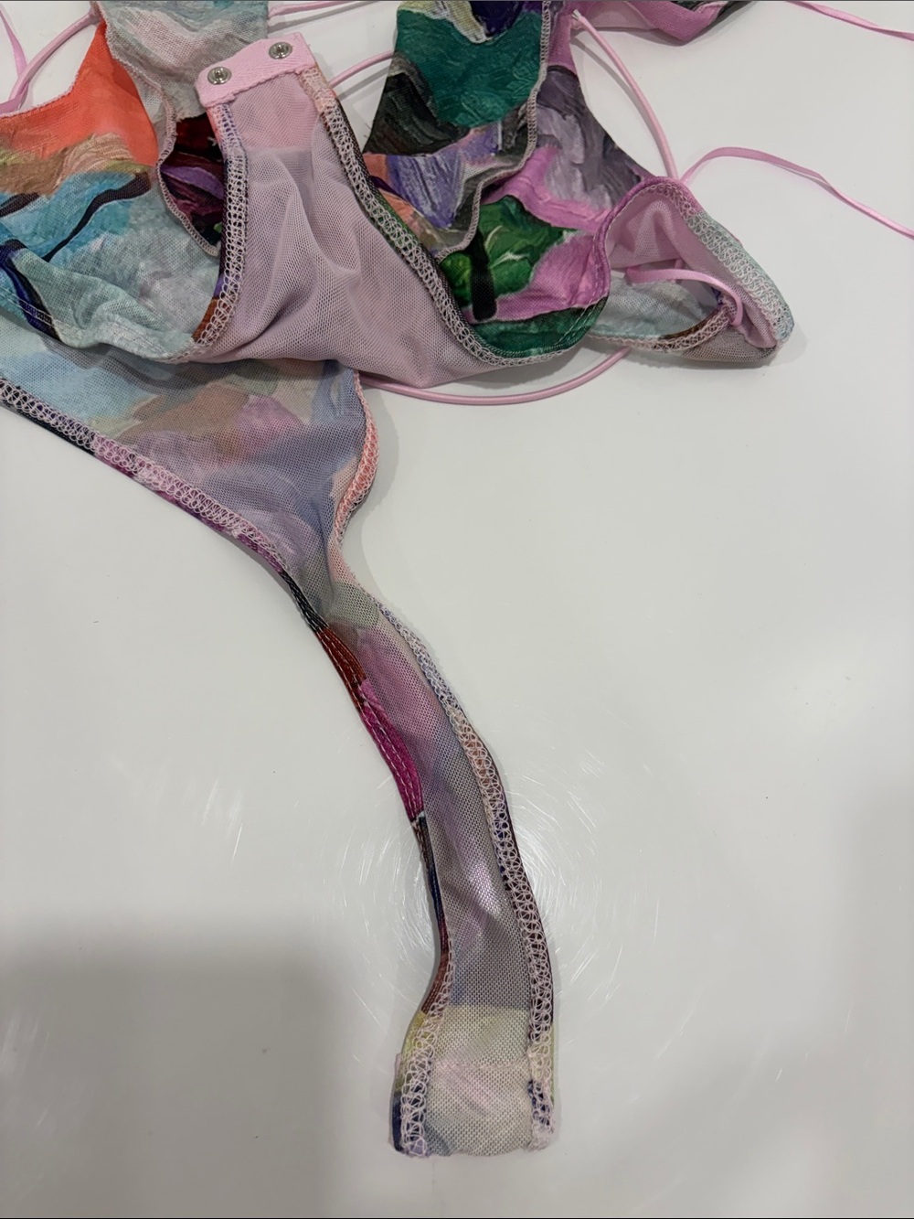 Floral Multi-Color Ruffle-Trim Bodysuit - Women's - Picture 4 of 5